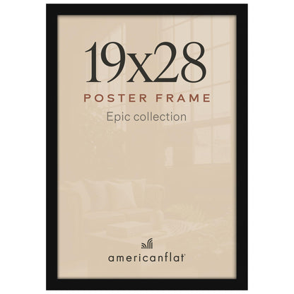Americanflat 16x20 Poster Frame - Engineered Wood - Black