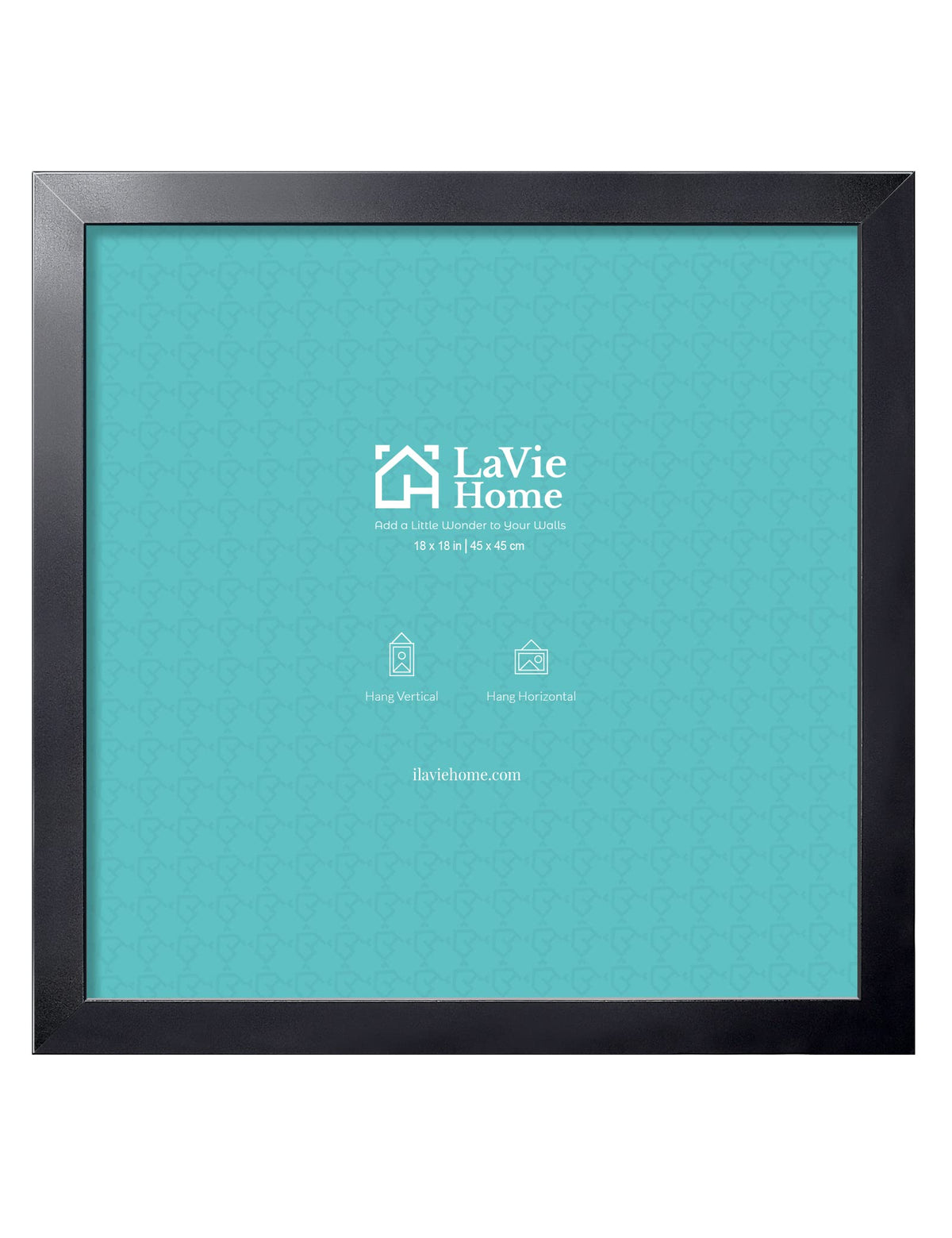 LaVie Home 14x18 Picture Frame Black Poster Frame,Display Pictures 12x16 with Mat or 14x18 Without Mat, Stable and Sturdy Frame and Polished Plexiglass, Horizontal and Vertical Format of The Walls