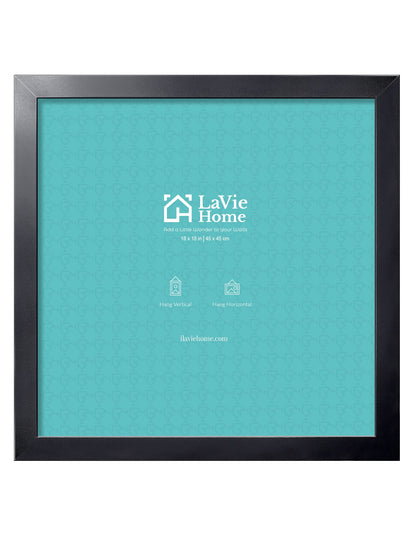 LaVie Home 14x18 Picture Frame Black Poster Frame,Display Pictures 12x16 with Mat or 14x18 Without Mat, Stable and Sturdy Frame and Polished Plexiglass, Horizontal and Vertical Format of The Walls
