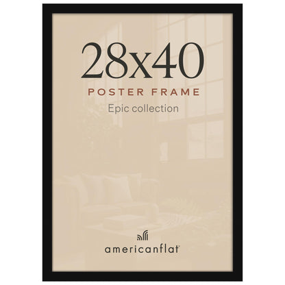 Americanflat 16x20 Poster Frame - Engineered Wood - Black