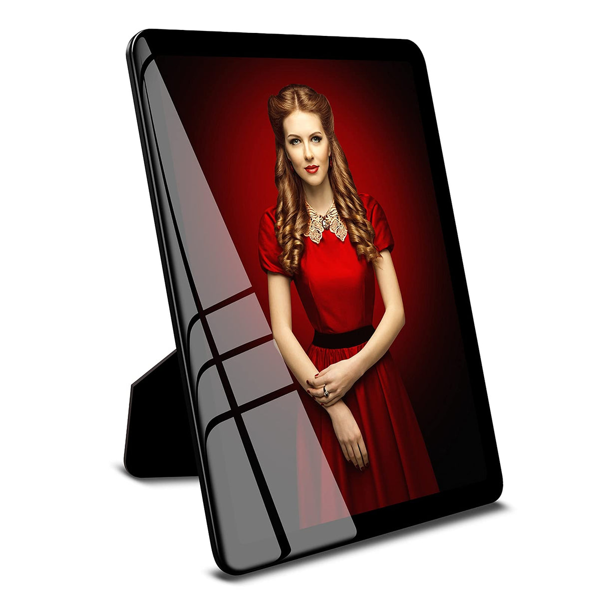 Bluesun 8x10 Picture Frame Black Standing can be Vertical and Horizontal - Real Glass Frames, Cool 8×10 Photo Frame, Wall Frames Gifts for Men Boyfriend Dad Boss and Loved Ones(8x10, Black)
