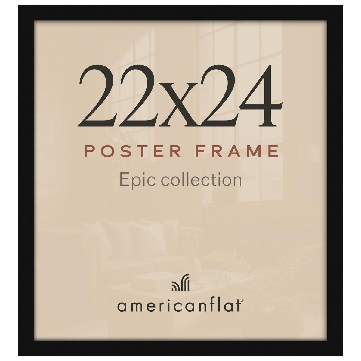 Americanflat 16x20 Poster Frame - Engineered Wood - Black