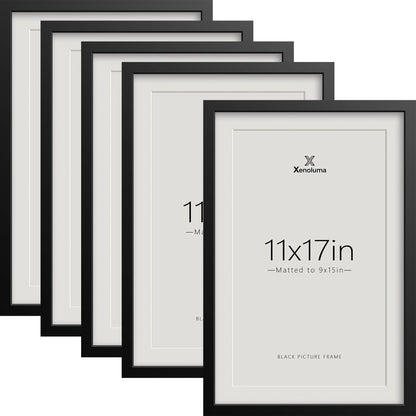 8.5 By 11 Picture Frames 6x8 with Mat - Black Photo Frame 1 Pack