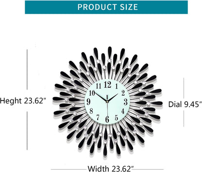 Large Wall Clocks for Living Room Decor Big Modern Silent Clock