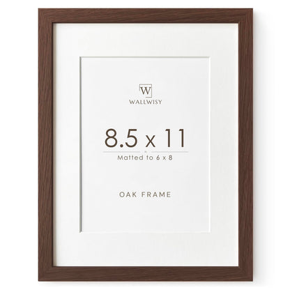 5x7 Picture Frame, Solid Oak Wood 5x7 Photo Frame with Mat to 4x6