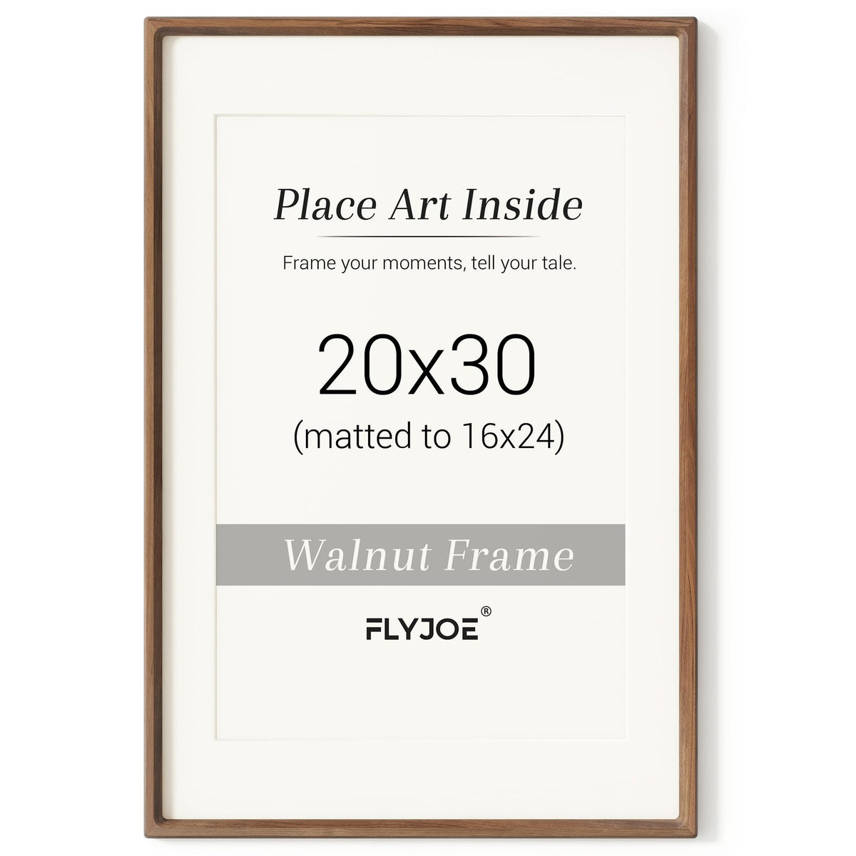 Picture Frame, USA-Sourced Hardwood Photo Frame, Walnut, 11x14