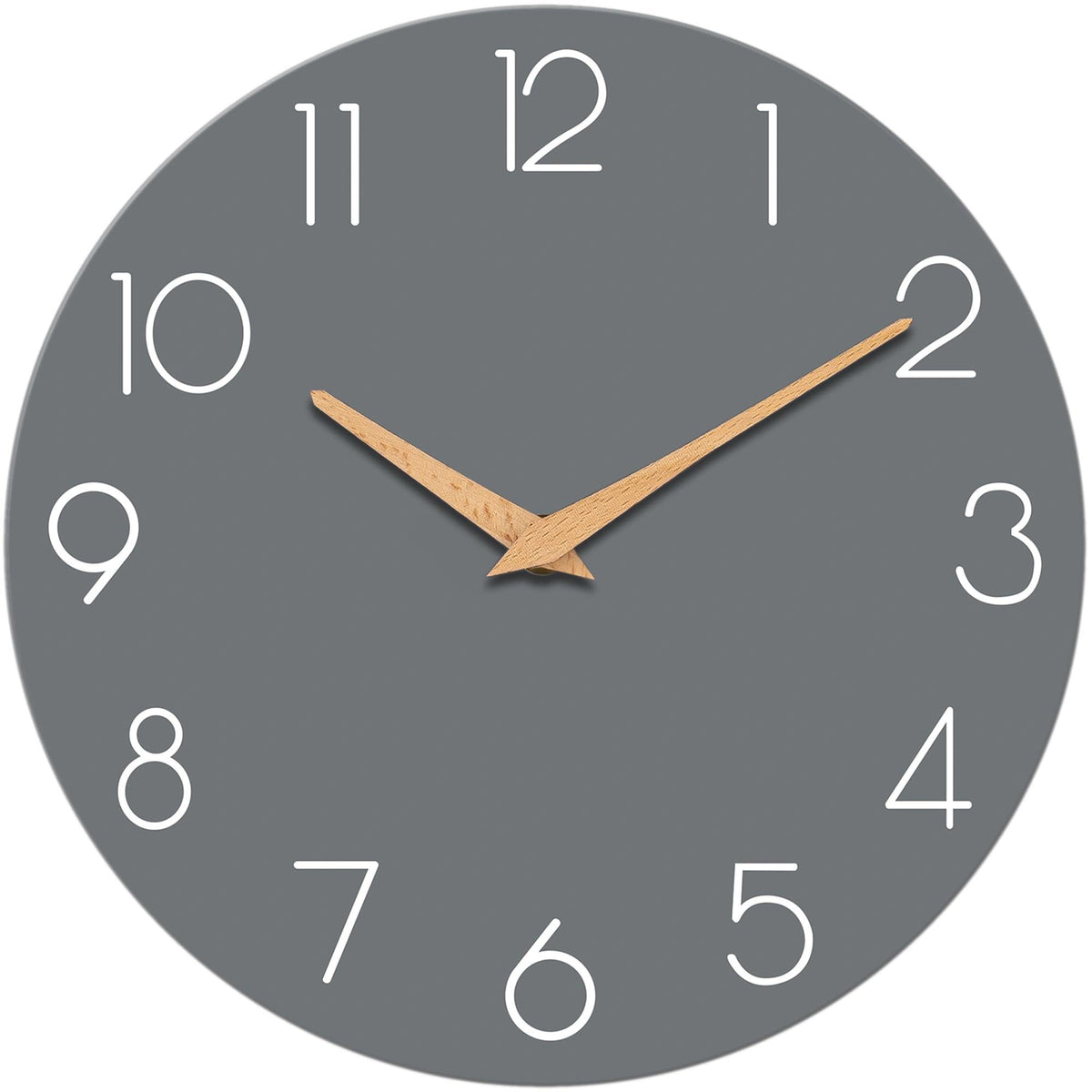 cicininc 8 Inch Battery Operated Wall Clock, Silent Analog, Black