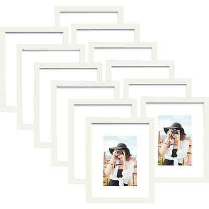 Picrit 8x10 Picture Frame Set of 12, Modern Gallery Wall Frames, Black