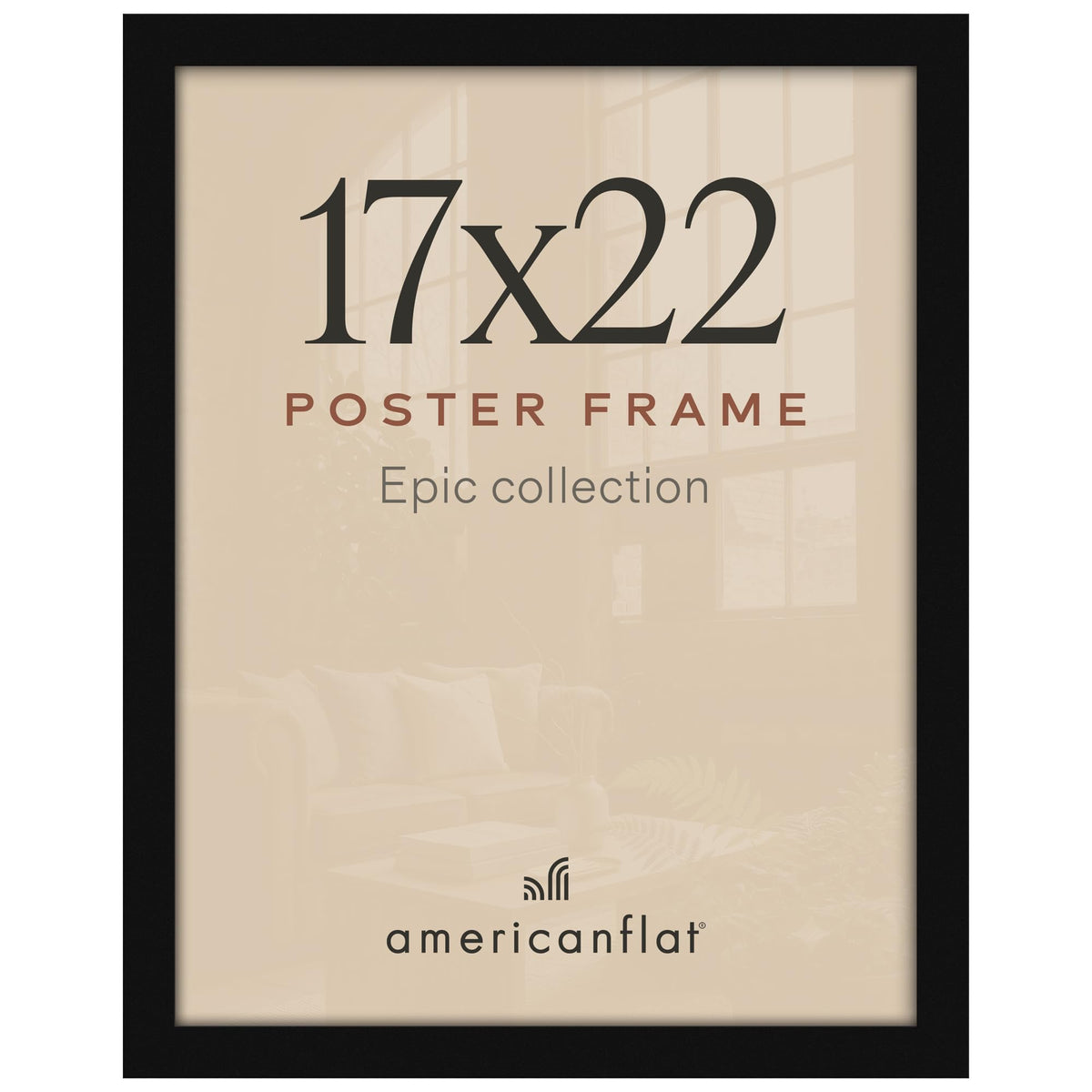 Americanflat 16x20 Poster Frame - Engineered Wood - Black