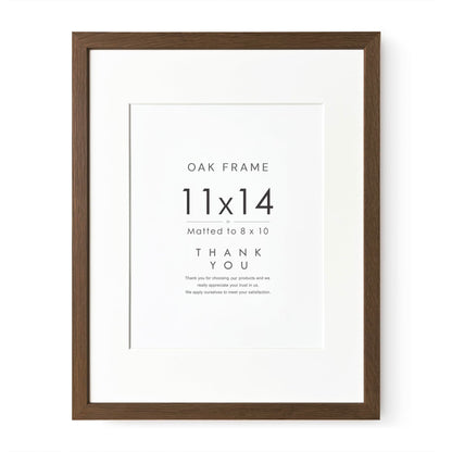 5x7 Picture Frame, Solid Oak Wood 5x7 Photo Frame with Mat to 4x6