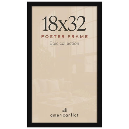 Americanflat 16x20 Poster Frame - Engineered Wood - Black
