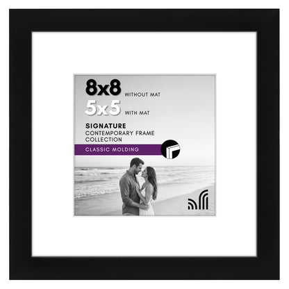 Americanflat 11x14 Picture Frame - Matted to 8x10 - Engineered Wood - Black