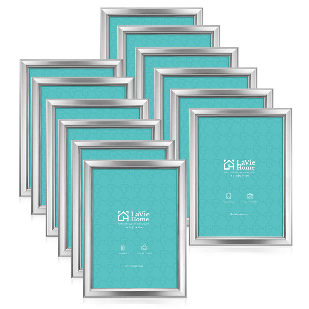 LaVie Home 4x6 Picture Frames (12 Pack, Gold) Simple Designed Photo Frame with High Definition Glass for Wall Mount & Table Top Display, Set of 12 Classic Collection