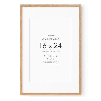 5x7 Picture Frame, Solid Oak Wood 5x7 Photo Frame with Mat to 4x6