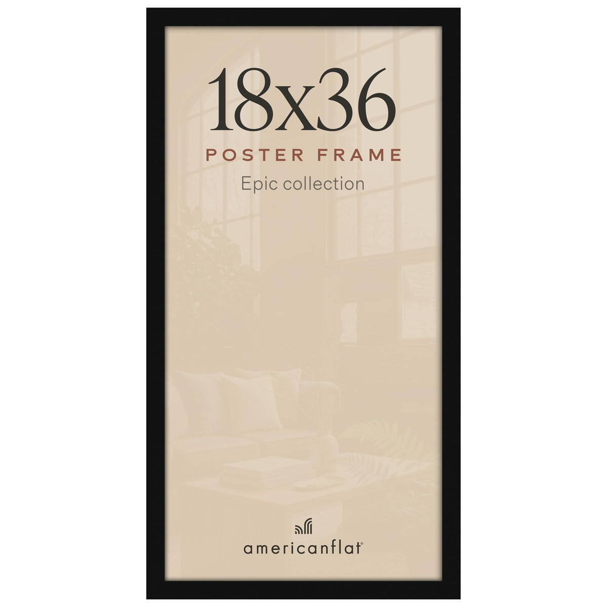 Americanflat 16x20 Poster Frame - Engineered Wood - Black