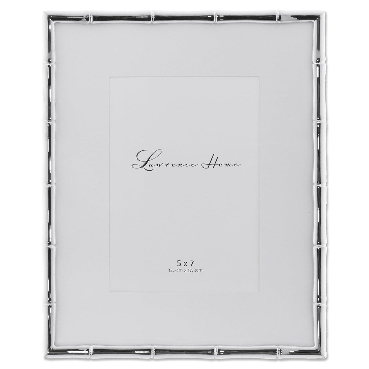 Lawrence 712246 4-Inch W x 6-Inch H Gold Metal Picture Frame with Bamboo Design