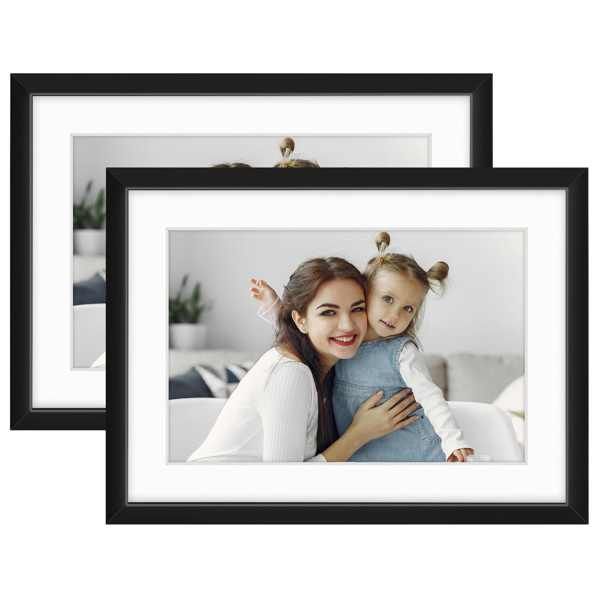 Golden State Art 11x14 Gold Aluminum Frame with White Mat, Real Glass