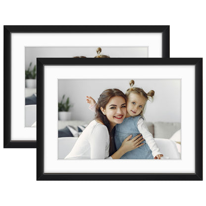 Golden State Art 11x14 Gold Aluminum Frame with White Mat, Real Glass