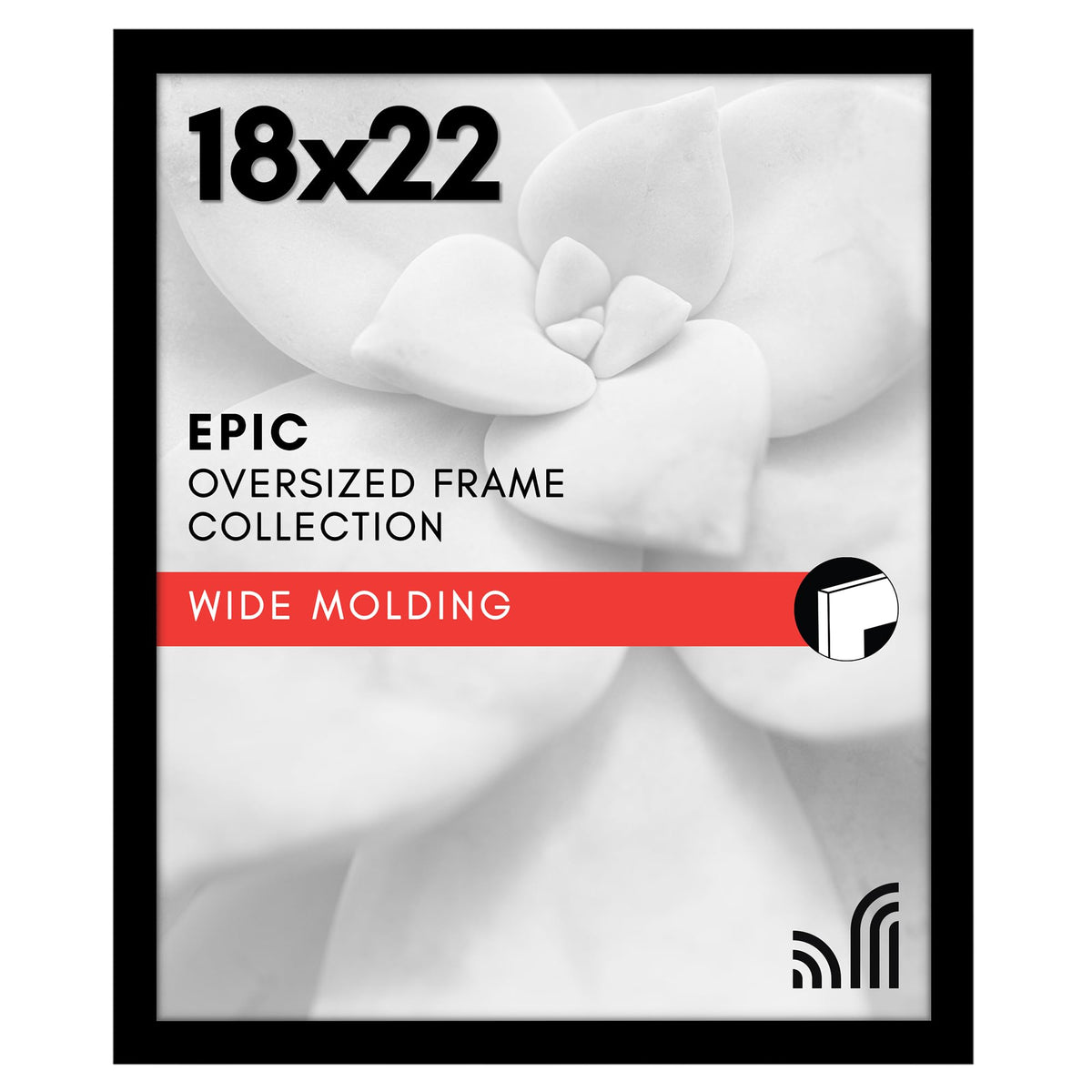 Americanflat 16x20 Poster Frame - Engineered Wood - Black