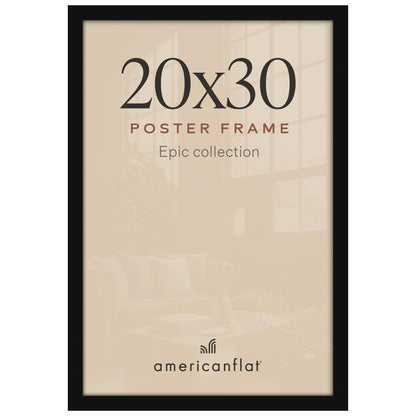 Americanflat 16x20 Poster Frame - Engineered Wood - Black