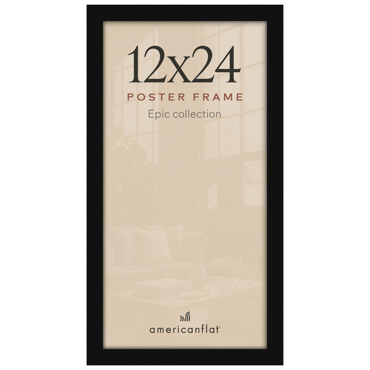 Americanflat 16x20 Poster Frame - Engineered Wood - Black
