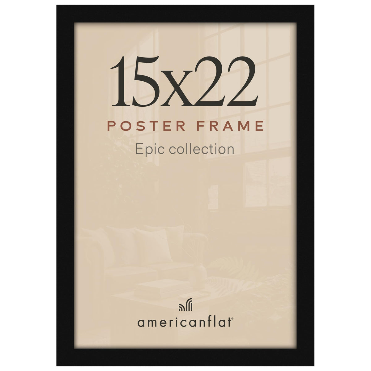 Americanflat 16x20 Poster Frame - Engineered Wood - Black