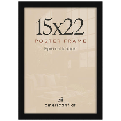 Americanflat 16x20 Poster Frame - Engineered Wood - Black