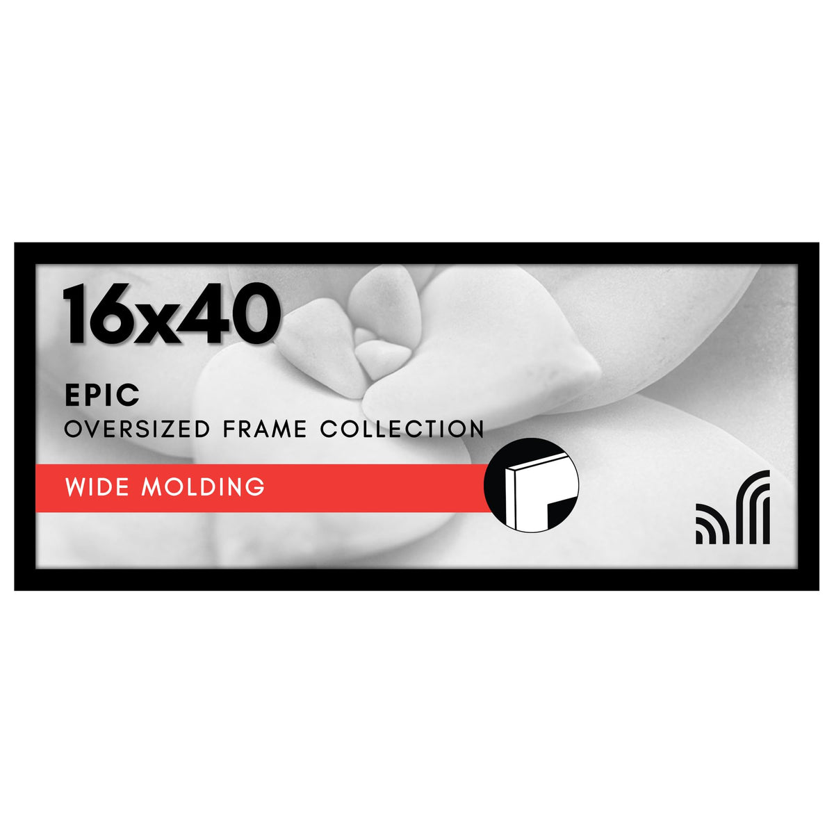 Americanflat 16x20 Poster Frame - Engineered Wood - Black