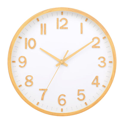 Wall Clocks Battery Operated 8 inch Modern Wall Clock,Silent Non Ticking Wall Clock for Living Room Bedroom Kitchen Office Classroom Decor (Black Gold)