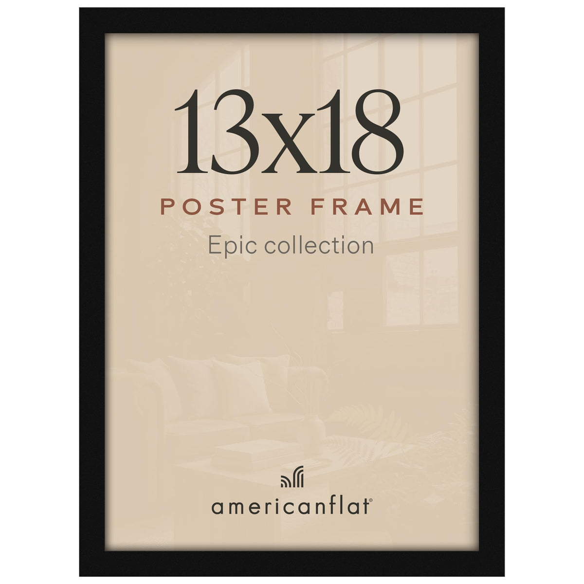 Americanflat 16x20 Poster Frame - Engineered Wood - Black