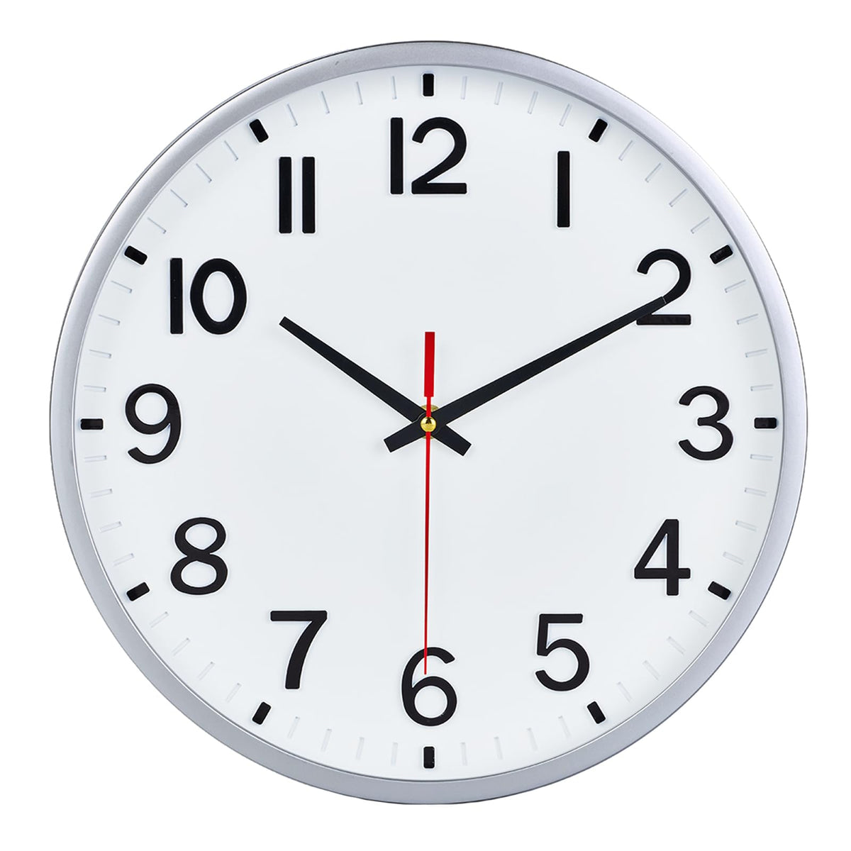 Wall Clocks Battery Operated 8 inch Modern Wall Clock,Silent Non Ticking Wall Clock for Living Room Bedroom Kitchen Office Classroom Decor (Black Gold)