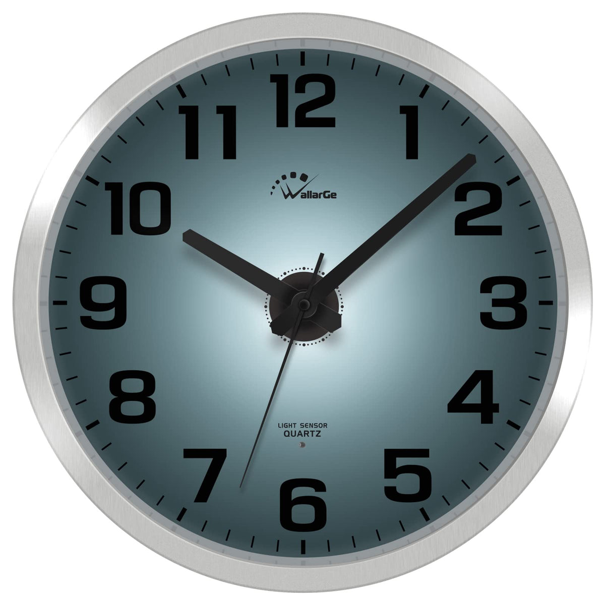 WallarGe Backlit Atomic Clock, Self-Setting Digital Wall Clock, 8"