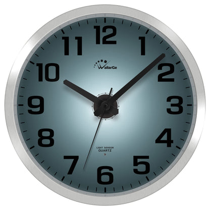 WallarGe Backlit Atomic Clock, Self-Setting Digital Wall Clock, 8"