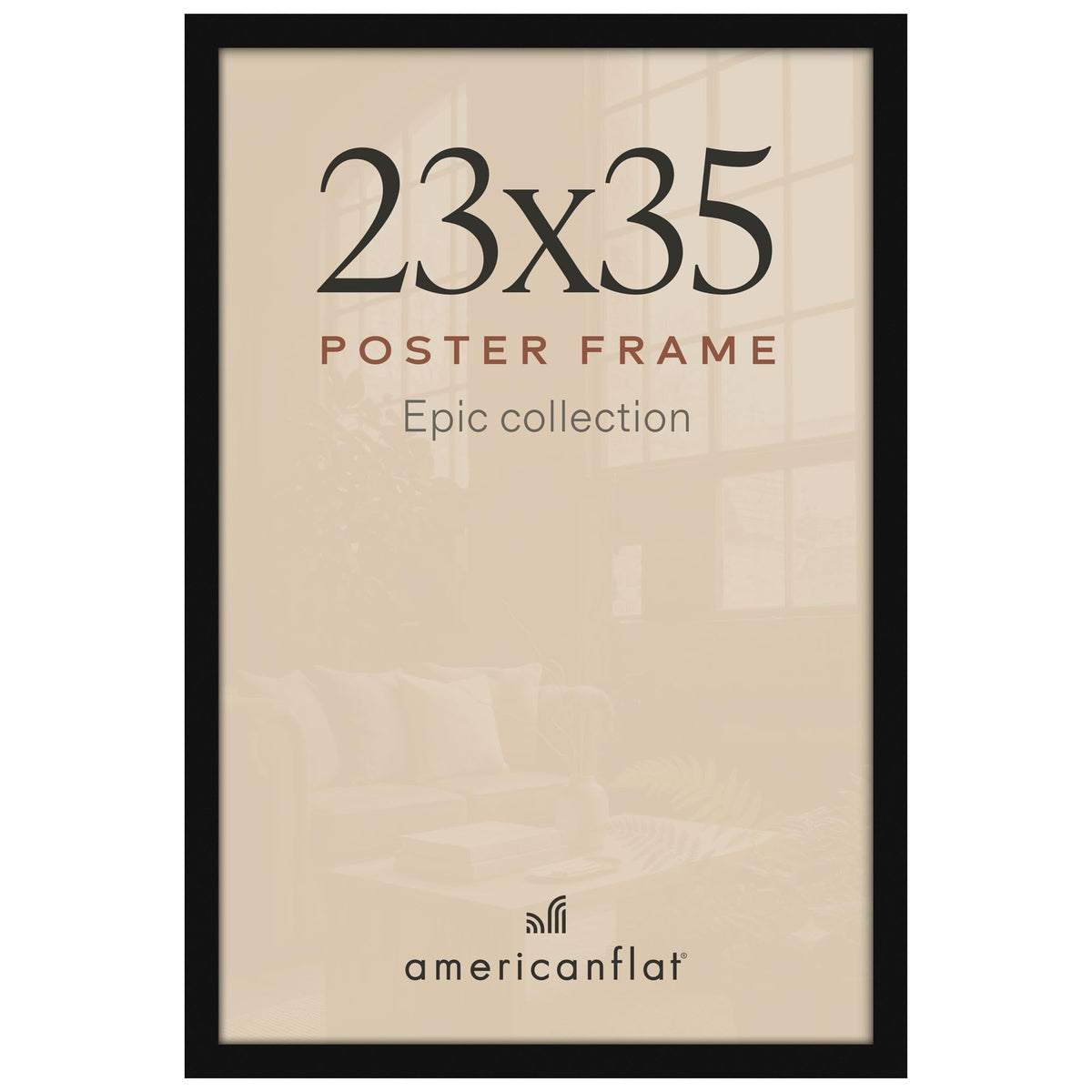 Americanflat 16x20 Poster Frame - Engineered Wood - Black