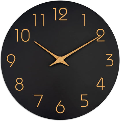 Mosewa Wall Clock 8" Battery Operated Silent Non-Ticking Simple Minimalist