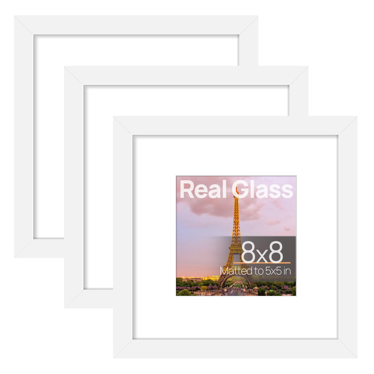 upsimples 11x14 Picture Frame, Gallery Glass Photo Frames Set of 3, Black
