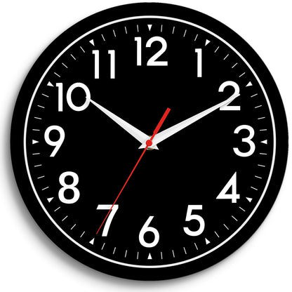 DAXSMY 14 Inch Wall Clock, Battery Operated Silent Non Ticking