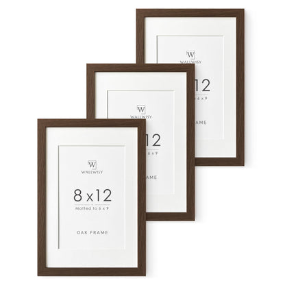 5x7 Picture Frame, Solid Oak Wood 5x7 Photo Frame with Mat to 4x6