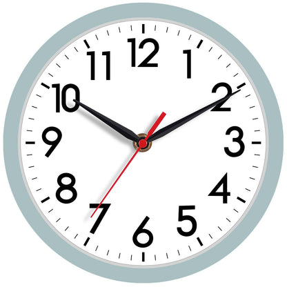 AKCISOT 12 Inch Wall Clock, Silent Battery Operated Analog Clock, Black
