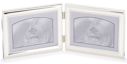 Lawrence Frames 510780 8x10 Metal Picture Frame Silver-Plate with Delicate Beading