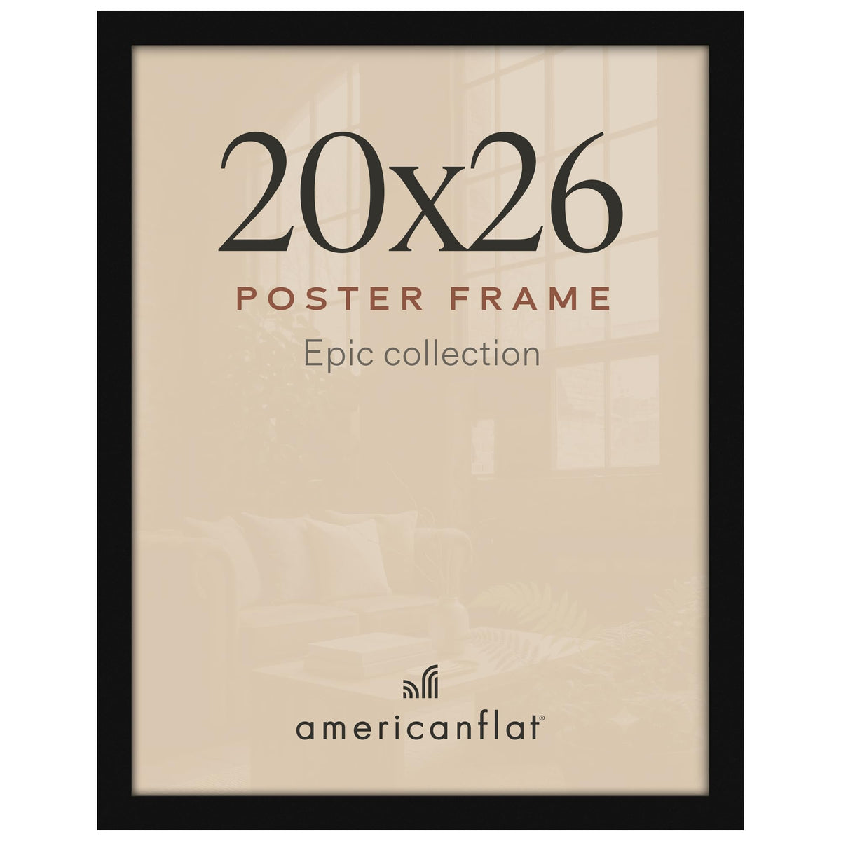 Americanflat 16x20 Poster Frame - Engineered Wood - Black