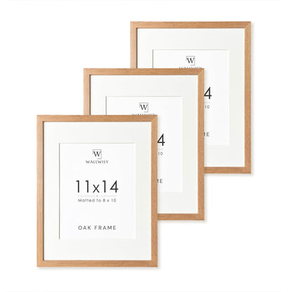 5x7 Picture Frame, Solid Oak Wood 5x7 Photo Frame with Mat to 4x6