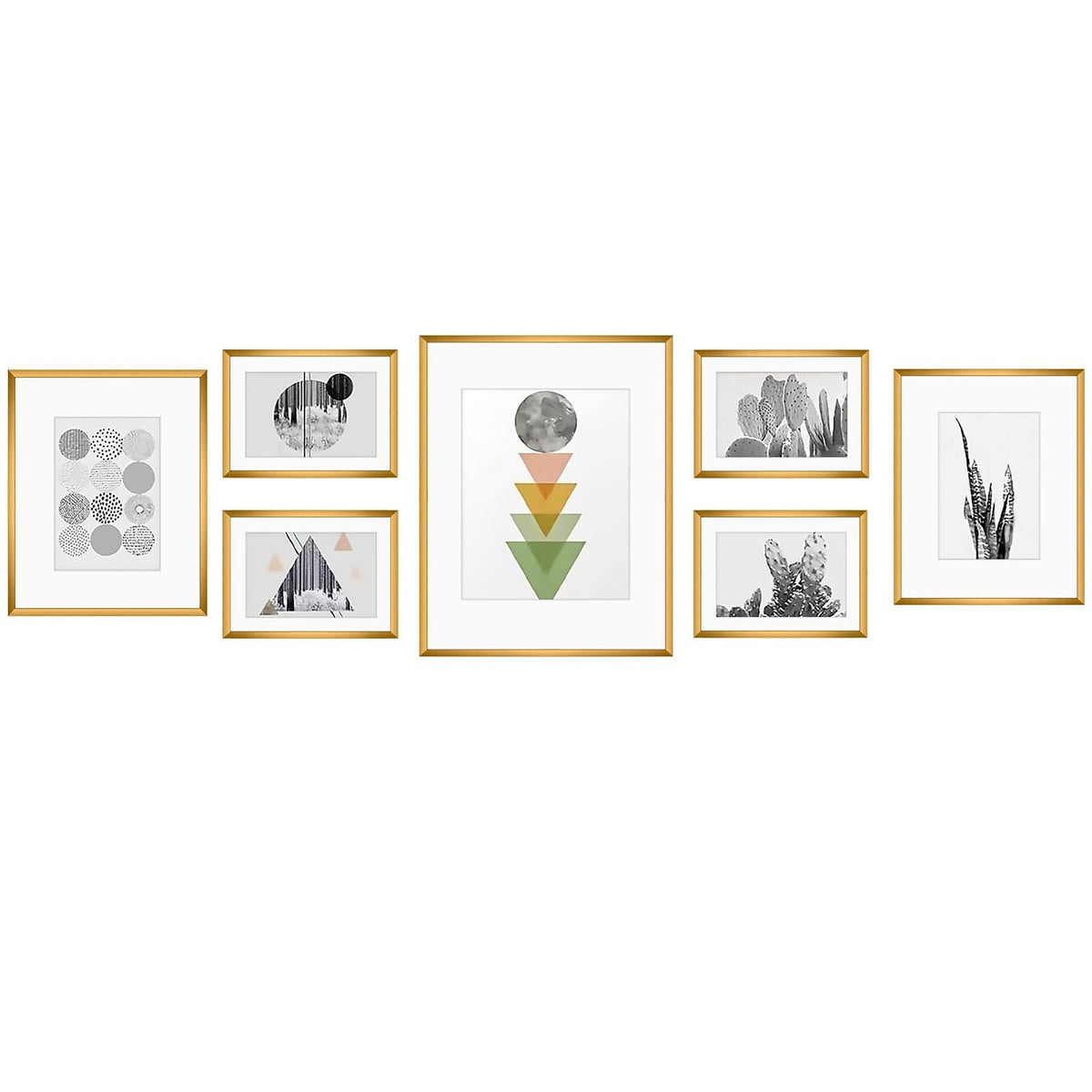 Golden State Art 11x14 Gold Aluminum Frame with White Mat, Real Glass