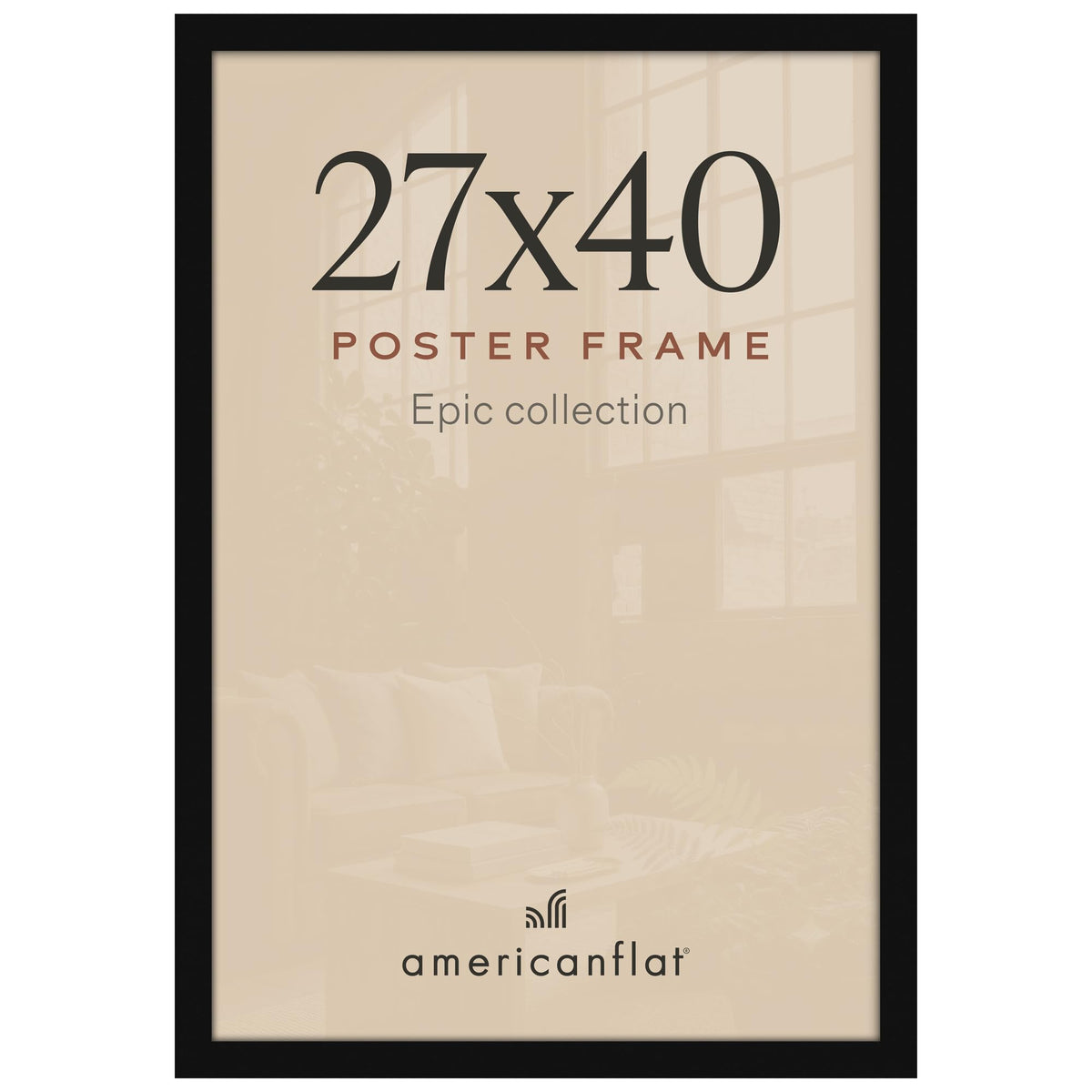 Americanflat 16x20 Poster Frame - Engineered Wood - Black