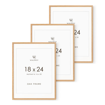 5x7 Picture Frame, Solid Oak Wood 5x7 Photo Frame with Mat to 4x6