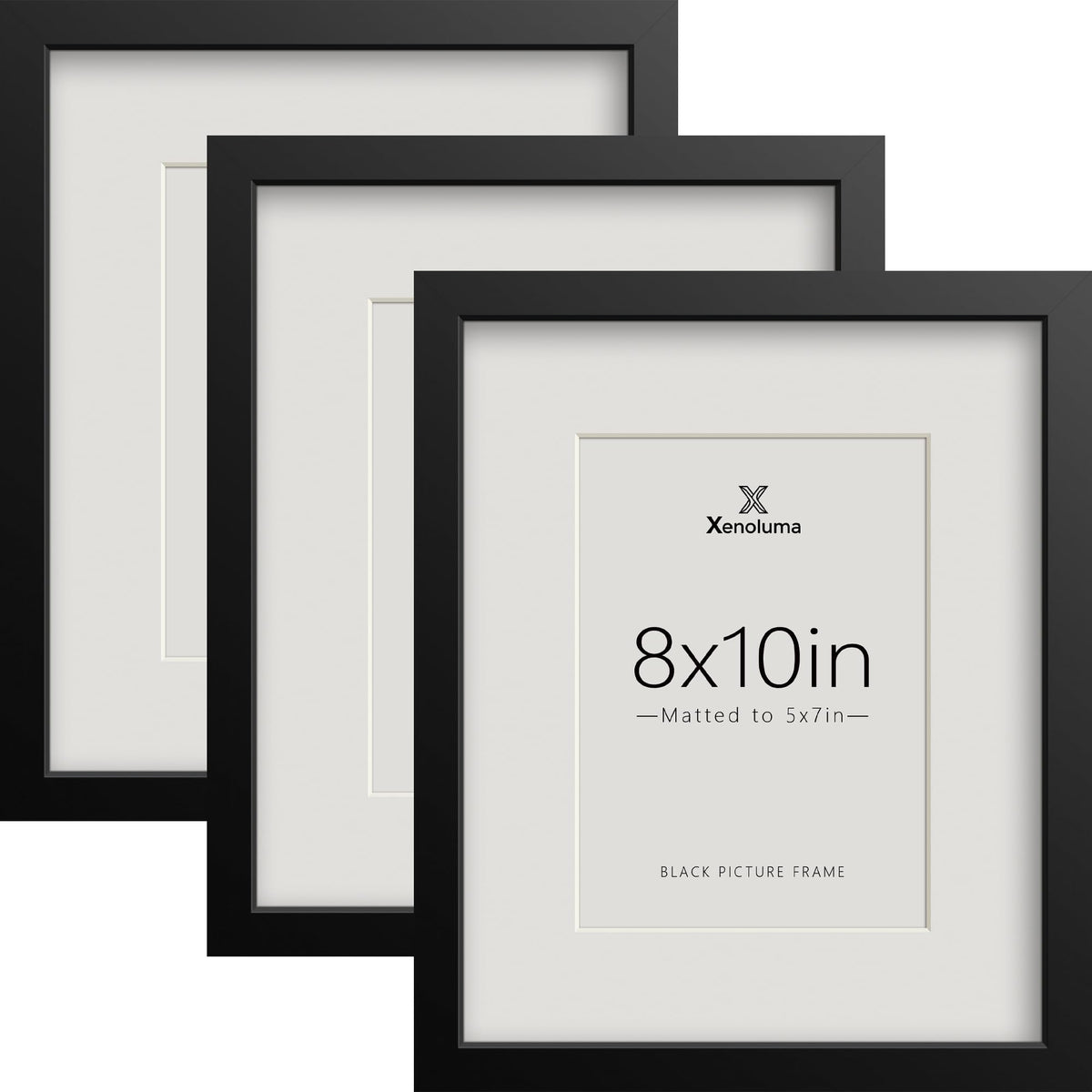 8.5 By 11 Picture Frames 6x8 with Mat - Black Photo Frame 1 Pack
