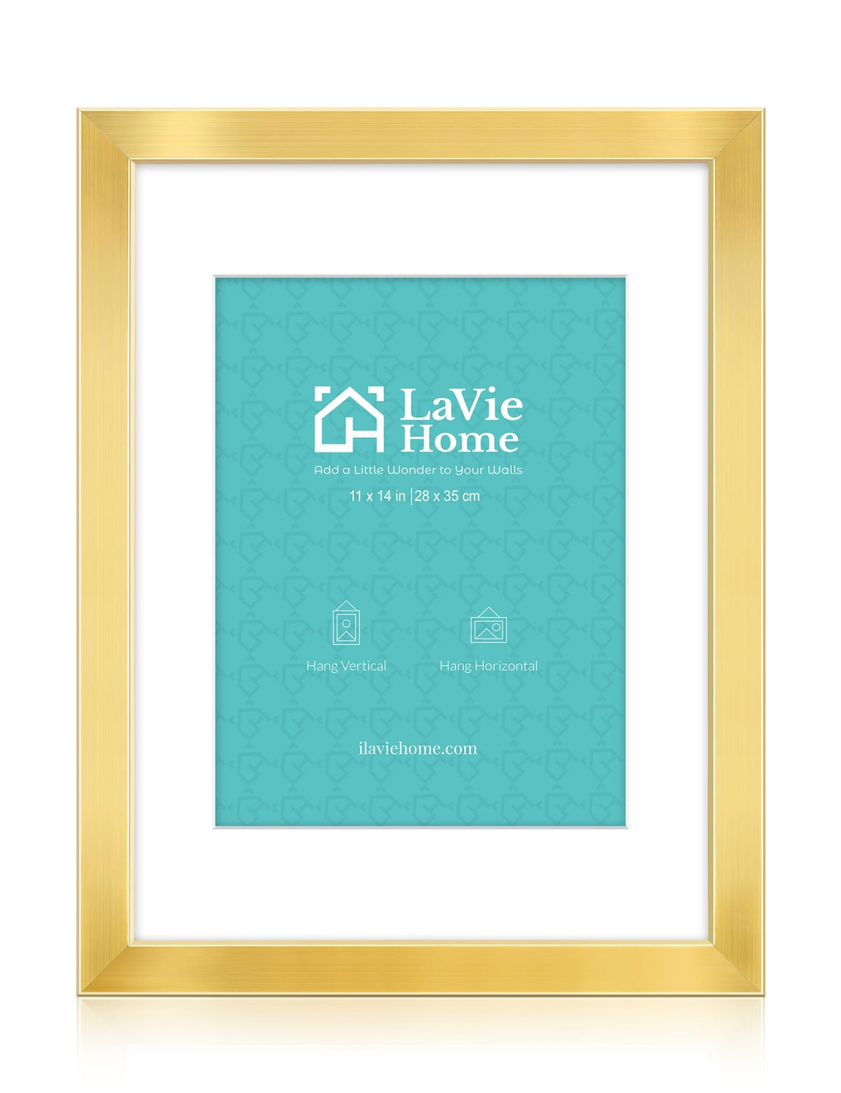 LaVie Home 14x18 Picture Frame Black Poster Frame,Display Pictures 12x16 with Mat or 14x18 Without Mat, Stable and Sturdy Frame and Polished Plexiglass, Horizontal and Vertical Format of The Walls