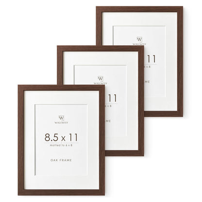 5x7 Picture Frame, Solid Oak Wood 5x7 Photo Frame with Mat to 4x6
