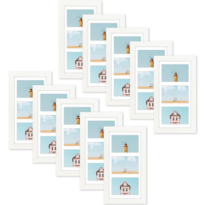 Golden State Art 9-Openings 4x6 Wood Collage Picture Frame Black