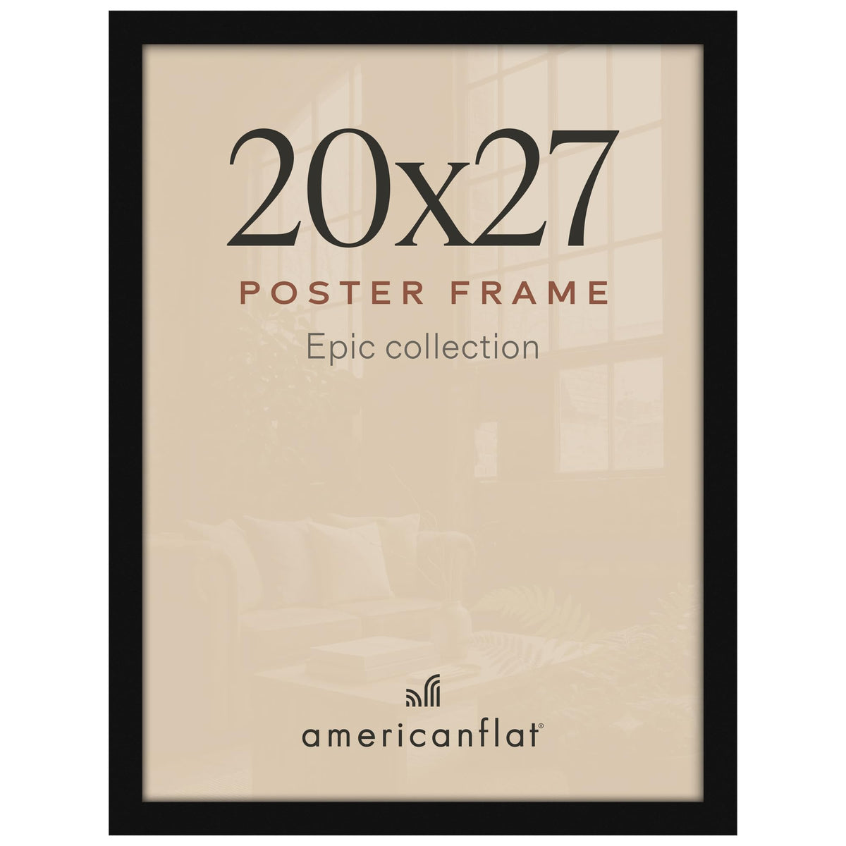 Americanflat 16x20 Poster Frame - Engineered Wood - Black
